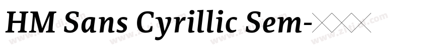 HM Sans Cyrillic Sem字体转换